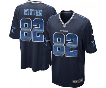 Nike Cowboys #82 Jason Witten Navy Blue Team Color Men's Stitched NFL Limited Strobe Jersey