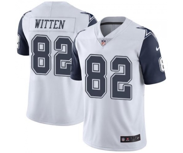 Nike Cowboys #82 Jason Witten White Men's Stitched NFL Limited Rush Jersey