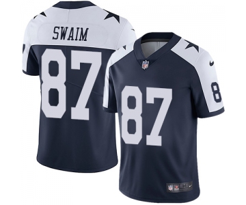 Nike Cowboys 87 Geoff Swaim Navy Blue Thanksgiving Men's Stitched NFL Vapor Untouchable Limited Throwback Jersey