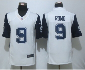 Nike Cowboys 9 Tony Romo White Color Rush Limited Jersey