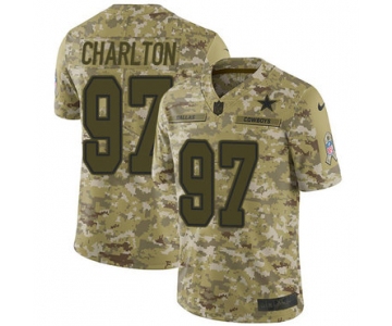 Nike Cowboys #97 Taco Charlton Camo Men's Stitched NFL Limited 2018 Salute To Service Jersey