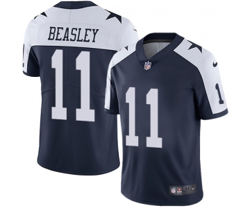 Nike Dallas Cowboys #11 Cole Beasley Navy Blue Thanksgiving Men's Stitched NFL Vapor Untouchable Limited Throwback Jersey