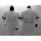 Nike Dallas Cowboys #12 Roger Staubach Platinum White Limited Jersey