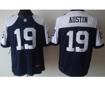 Nike Dallas Cowboys #19 Miles Austin Blue Thanksgiving Limited Jersey