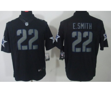 Nike Dallas Cowboys #22 Emmitt Smith Black Impact Limited Jersey