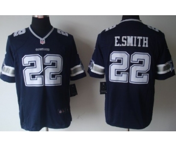 Nike Dallas Cowboys #22 Emmitt Smith Blue Limited Jersey