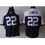 Nike Dallas Cowboys #22 Emmitt Smith Blue Thanksgiving Limited Jersey