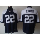 Nike Dallas Cowboys #22 Emmitt Smith Blue Thanksgiving Limited Jersey