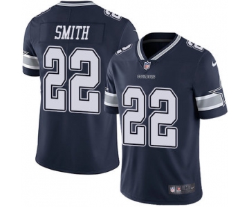 Nike Dallas Cowboys #22 Emmitt Smith Navy Blue Team Color Men's Stitched NFL Vapor Untouchable Limited Jersey