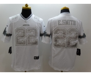 Nike Dallas Cowboys #22 Emmitt Smith Platinum White Limited Jersey