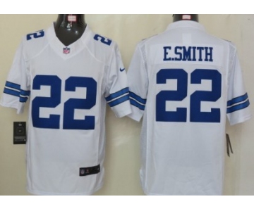 Nike Dallas Cowboys #22 Emmitt Smith White Limited Jersey