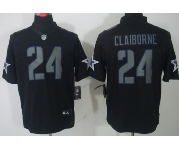 Nike Dallas Cowboys #24 Morris Claiborne Black Impact Limited Jersey