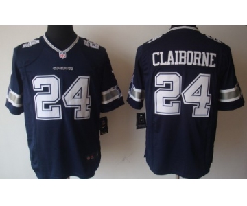 Nike Dallas Cowboys #24 Morris Claiborne Blue Limited Jersey