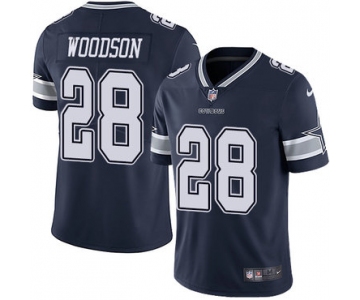 Nike Dallas Cowboys #28 Darren Woodson Navy Blue Team Color Men's Stitched NFL Vapor Untouchable Limited Jersey