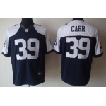 Nike Dallas Cowboys #39 Brandon Carr Blue Thanksgiving Limited Jersey