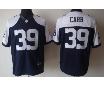 Nike Dallas Cowboys #39 Brandon Carr Blue Thanksgiving Limited Jersey