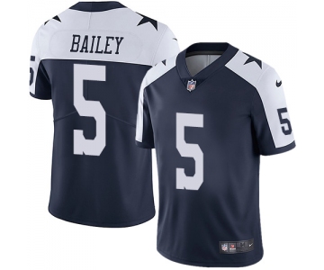 Nike Dallas Cowboys #5 Dan Bailey Navy Blue Thanksgiving Men's Stitched NFL Vapor Untouchable Limited Throwback Jersey