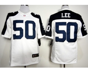 Nike Dallas Cowboys #50 Sean Lee White Thanksgiving Limited Jersey