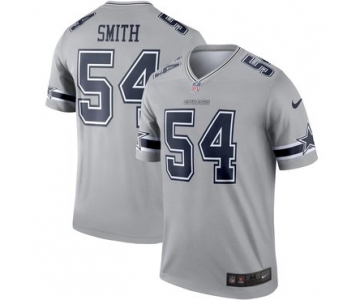 Nike Dallas Cowboys 54 Jaylon Smith Gray Inverted Legend Jersey