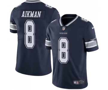 Nike Dallas Cowboys #8 Troy Aikman Navy Blue Team Color Men's Stitched NFL Vapor Untouchable Limited Jersey