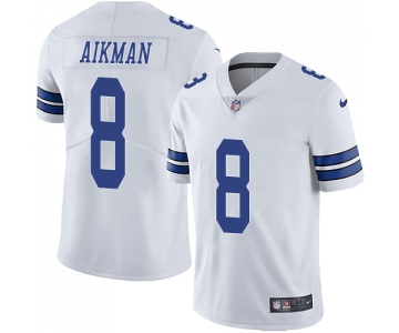 Nike Dallas Cowboys #8 Troy Aikman White Men's Stitched NFL Vapor Untouchable Limited Jersey