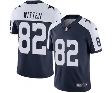 Nike Dallas Cowboys #82 Jason Witten Navy Blue Thanksgiving Men's Stitched NFL Vapor Untouchable Limited Throwback Jersey