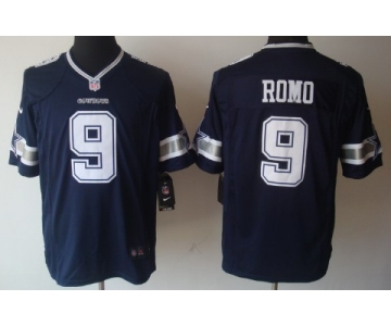 Nike Dallas Cowboys #9 Tony Romo Blue Limited Jersey