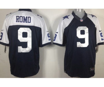 Nike Dallas Cowboys #9 Tony Romo Blue Thanksgiving Limited Jersey