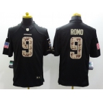 Nike Dallas Cowboys #9 Tony Romo Salute to Service Black Limited Jersey