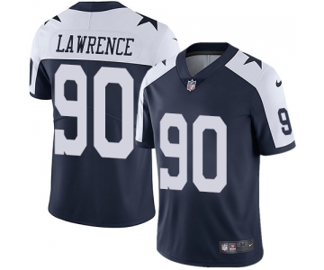 Nike Dallas Cowboys #90 Demarcus Lawrence Navy Blue Thanksgiving Men's Stitched NFL Vapor Untouchable Limited Throwback Jersey