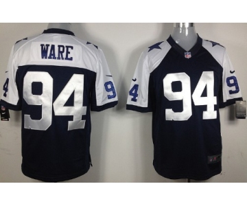 Nike Dallas Cowboys #94 DeMarcus Ware Blue Thanksgiving Limited Jersey