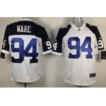 Nike Dallas Cowboys #94 DeMarcus Ware White Thanksgiving Limited Jersey