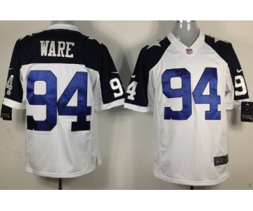 Nike Dallas Cowboys #94 DeMarcus Ware White Thanksgiving Limited Jersey