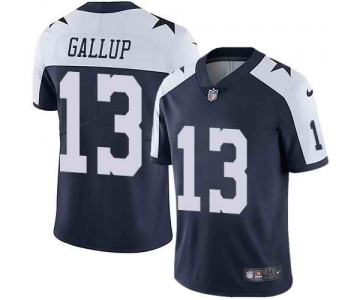 Nike Men's Dallas Cowboys 13 Michael Gallup Navy Throwback Vapor Untouchable Limited Jersey