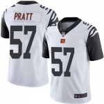 Bengals #57 Germaine Pratt White Men's Stitched Football Limited Rush Jersey