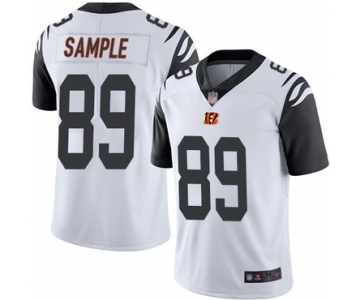 Bengals #89 Drew Sample White Men's Stitched Football Limited Rush Jersey