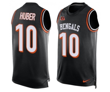 Men's Cincinnati Bengals #10 Kevin Huber Black Hot Pressing Player Name & Number Nike NFL Tank Top Jersey
