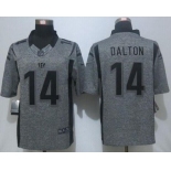 Men's Cincinnati Bengals #14 Andy Dalton Nike Gray Gridiron 2015 NFL Gray Limited Jersey