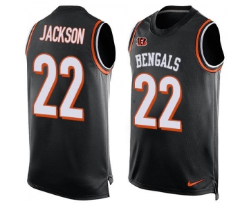 Men's Cincinnati Bengals #22 William Jackson Black Hot Pressing Player Name & Number Nike NFL Tank Top Jersey