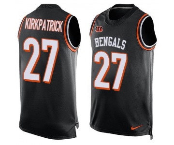 Men's Cincinnati Bengals #27 Dre Kirkpatrick Black Hot Pressing Player Name & Number Nike NFL Tank Top Jersey