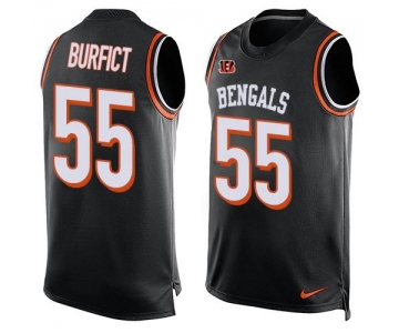 Men's Cincinnati Bengals #55 Vontaze Burfict Black Hot Pressing Player Name & Number Nike NFL Tank Top Jersey