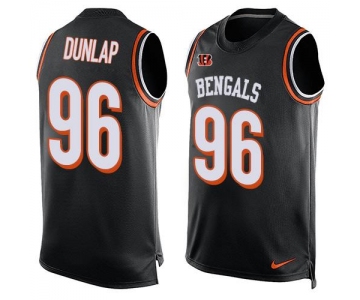 Men's Cincinnati Bengals #96 Carlos Dunlap Black Hot Pressing Player Name & Number Nike NFL Tank Top Jersey