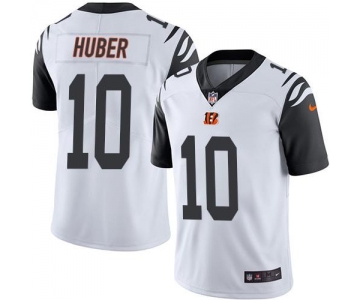 Nike Bengals #10 Kevin Huber White Men's Stitched NFL Limited Rush Jersey