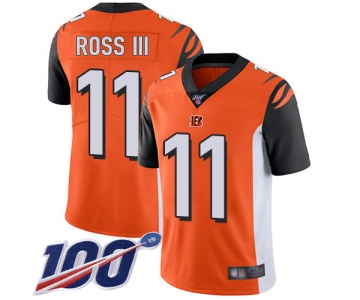 Nike Bengals #11 John Ross III Orange Alternate Men's Stitched NFL 100th Season Vapor Limited Jersey