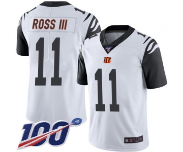 Nike Bengals #11 John Ross III White Men's Stitched NFL Limited Rush 100th Season Jersey