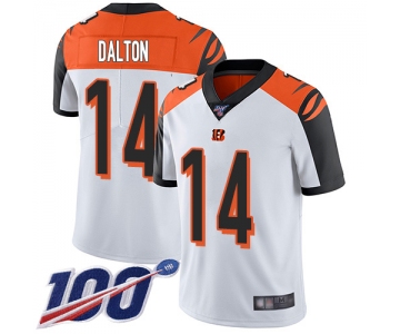 Nike Bengals #14 Andy Dalton White Men's Stitched NFL 100th Season Vapor Limited Jersey