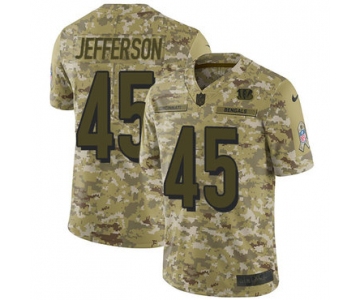Nike Bengals #45 Malik Jefferson Camo Men's Stitched NFL Limited 2018 Salute To Service Jersey