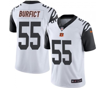 Nike Bengals #55 Vontaze Burfict White Men's Stitched NFL Limited Rush Jersey
