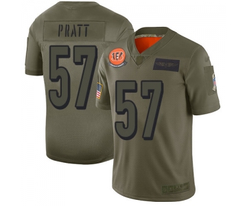 Nike Bengals #57 Germaine Pratt Camo Men's Stitched NFL Limited 2019 Salute To Service Jersey