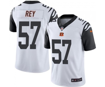 Nike Bengals #57 Vincent Rey White Men's Stitched NFL Limited Rush Jersey